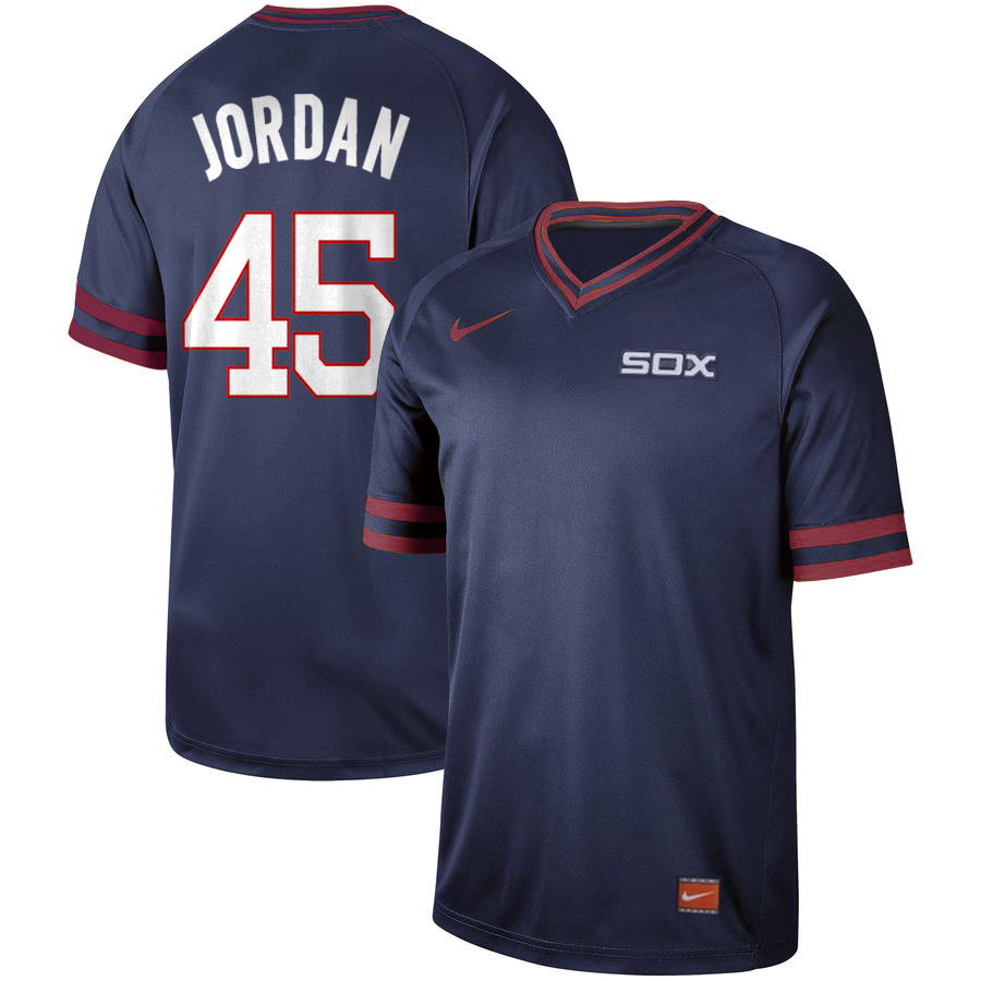 White Sox 45 Michael Jordan Navy Throwback Jersey