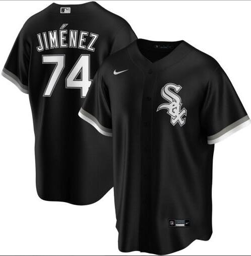 White Sox 74 Eloy Jimenez Black 2020 Nike Cool Base Jersey
