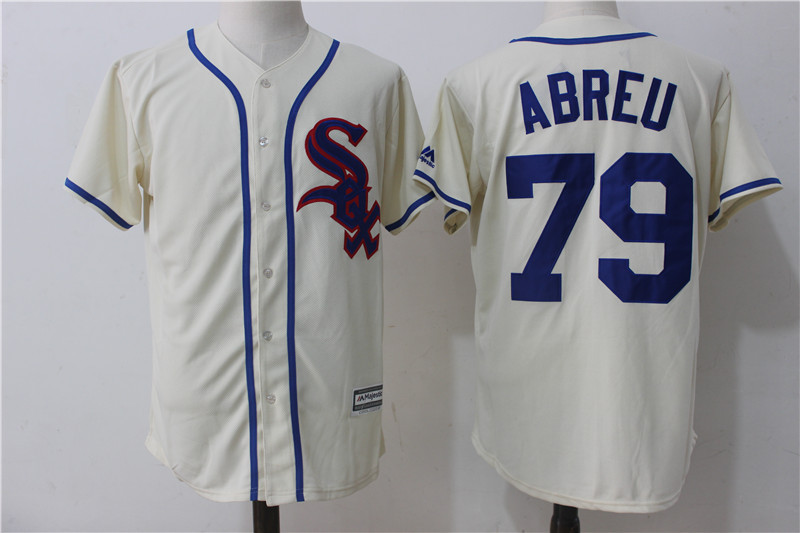 White Sox 79 Jose Abreu Cream Cool Base Jersey