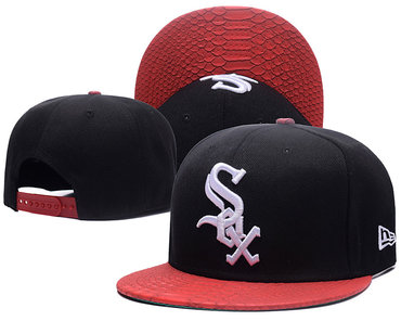 White Sox Fresh Logo Black Snapback Adjustable Hat GS