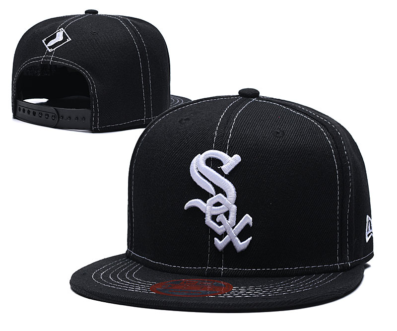 White Sox Team Logo Black Adjustable Hat LT