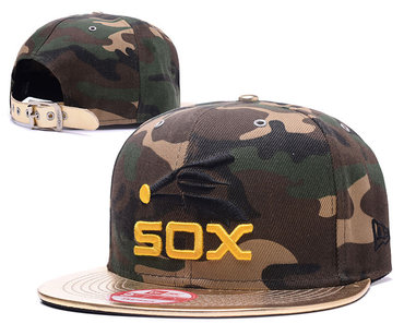 White Sox Team Logo Camo Adjustable Hat GS