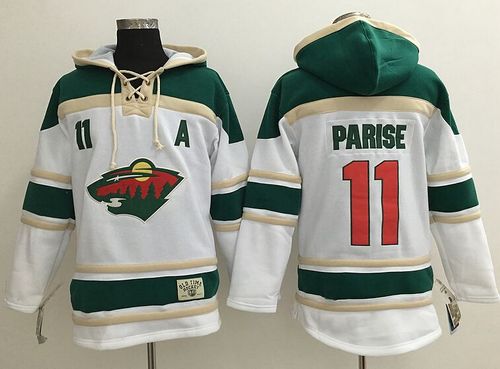 Wild #11 Zach Parise White Sawyer Hooded Sweatshirt Stitched NHL Jersey Wild #11 Zach Parise White Sawyer Hooded Sweatshirt Stitched NHL Jersey