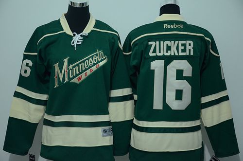 Wild #16 Jason Zucker Green Stitched Youth NHL Jersey Wild #16 Jason Zucker Green Stitched Youth NHL Jersey