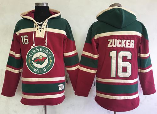 Wild #16 Jason Zucker Red Sawyer Hooded Sweatshirt Stitched NHL Jersey Wild #16 Jason Zucker Red Sawyer Hooded Sweatshirt Stitched NHL Jersey