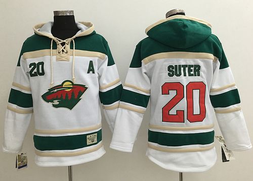 Wild #20 Ryan Suter White Sawyer Hooded Sweatshirt Stitched NHL Jersey Wild #20 Ryan Suter White Sawyer Hooded Sweatshirt Stitched NHL Jersey