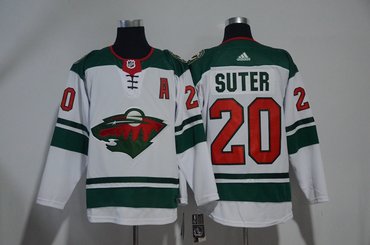 Wild 20 Ryan Suter White Adidas Jersey