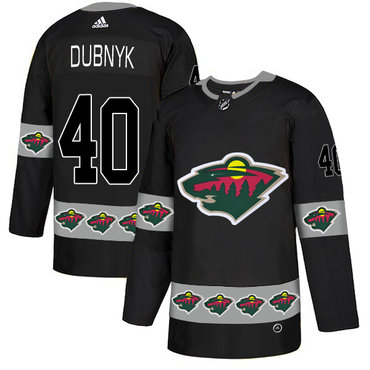 Wild 40 Devan Dubnyk Black Team Logos Fashion Adidas Jersey Wild 40 Devan Dubnyk Black Team Logos Fashion Adidas Jersey