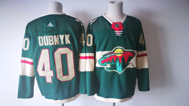 Wild 40 Devan Dubnyk Green Adidas Jersey