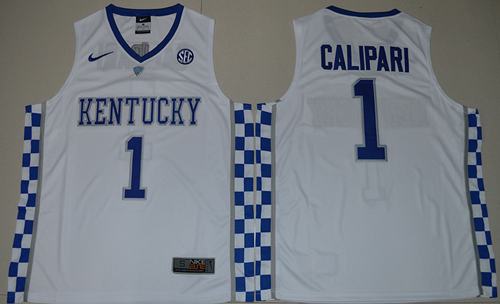 Wildcats #1 John Calipari White Basketball Elite Stitched NCAA Jersey Wildcats #1 John Calipari White Basketball Elite Stitched NCAA Jersey