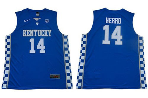 Wildcats #14 Tyler Herro Royal Blue Basketball Elite Stitched College Jersey
