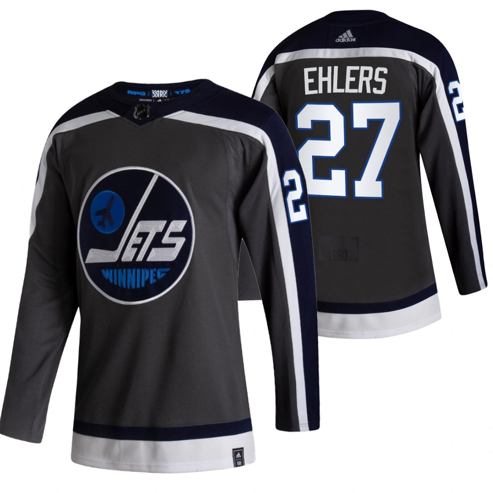 Winnipeg Jets #27 Nikolaj Ehlers Black Men's Adidas 2020-21 Reverse Retro Alternate NHL Jersey Winnipeg Jets #27 Nikolaj Ehlers Black Men's Adidas 2020-21 Reverse Retro Alternate NHL Jersey