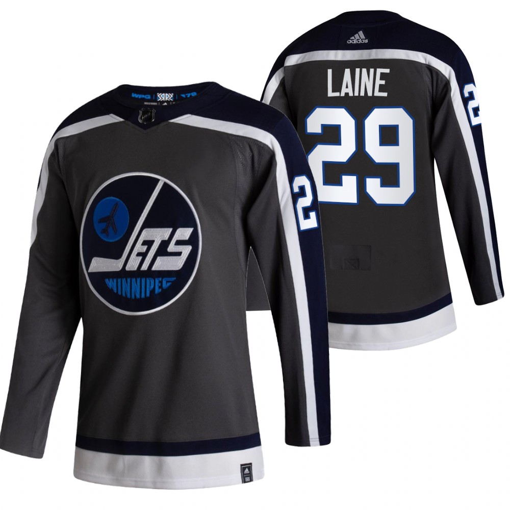 Winnipeg Jets #29 Patrik Laine Black Men's Adidas 2020-21 Reverse Retro Alternate NHL Jersey Winnipeg Jets #29 Patrik Laine Black Men's Adidas 2020-21 Reverse Retro Alternate NHL Jersey
