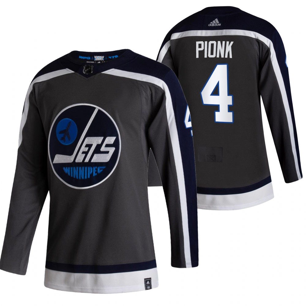 Winnipeg Jets #4 Neal Pionk Black Men's Adidas 2020-21 Reverse Retro Alternate NHL Jersey Winnipeg Jets #4 Neal Pionk Black Men's Adidas 2020-21 Reverse Retro Alternate NHL Jersey