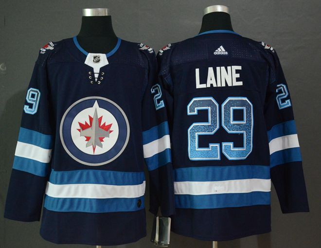 Winnipeg Jets 29 Patrik Laine Navy Drift Fashion Adidas Jersey