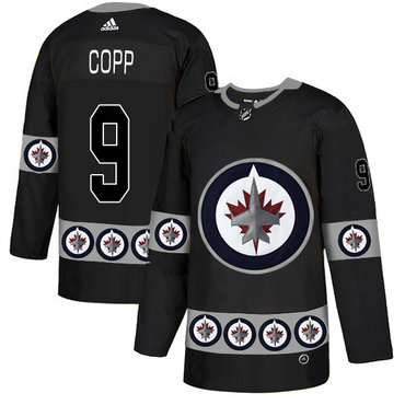 Winnipeg Jets 9 Andrew Copp Black Team Logos Fashion Adidas Jersey Winnipeg Jets 9 Andrew Copp Black Team Logos Fashion Adidas Jersey