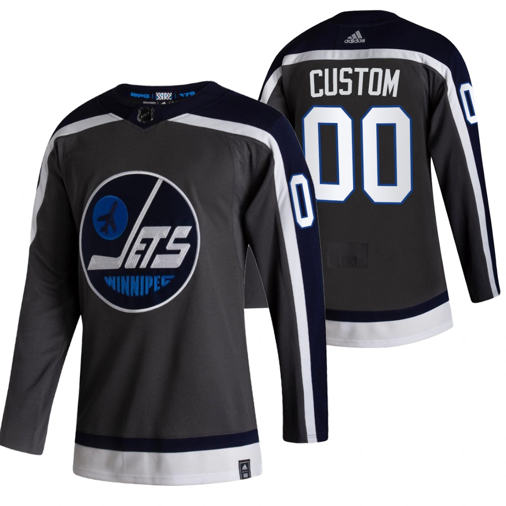 Winnipeg Jets Custom Black Men's Adidas 2020-21 Alternate Authentic Player NHL Jersey Winnipeg Jets Custom Black Men's Adidas 2020-21 Alternate Authentic Player NHL Jersey