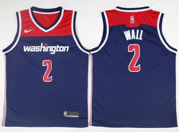 Wizards #2 John Wall Navy Blue NBA Swingman Nike Jersey