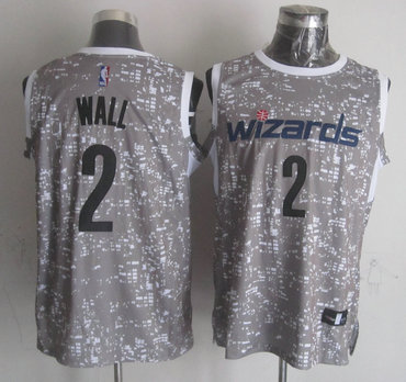 Wizards 2 John Wall Gray City Luminous Jersey