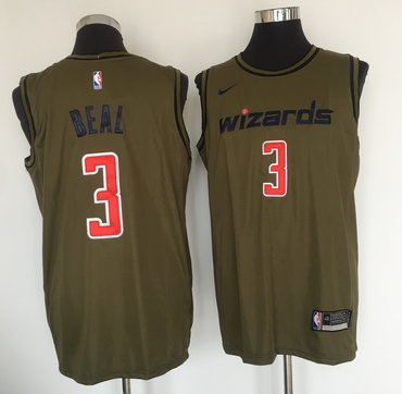 Wizards 3 Bradley Beal Olive Nike Swingman Jersey
