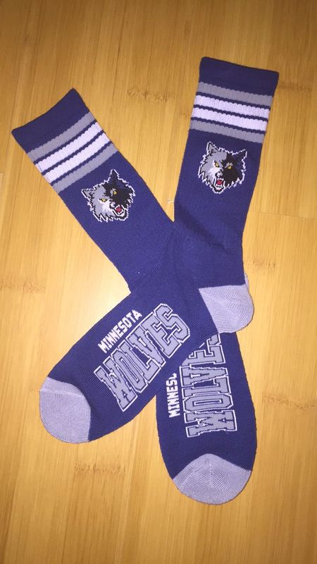 Wolves Team Logo Blue NBA Socks Wolves Team Logo Blue NBA Socks