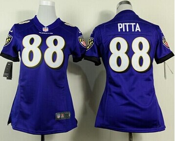 Womem's NEW Ravens #88 Dennis Pitta Purple Team Color NFL New Elite Jersey