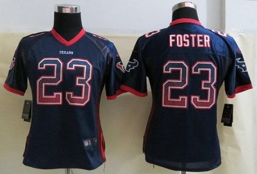 Women 2013 NEW NEW Houston Texans 23 Arian Foster Drift Fashion Blue Elite Jerseys