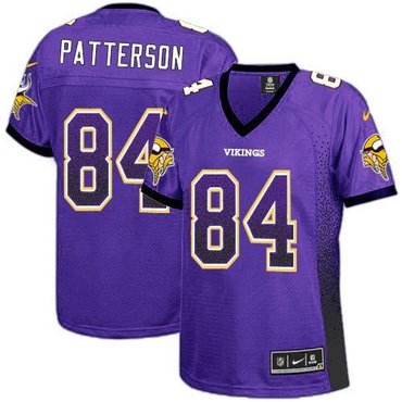 Women 2013 New Minnesota Vikings #84 Cordarrelle Patterson Purple Team Color Drift Fashion Elite Jerseys