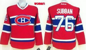 Women''s Canadiens #76 P.K Subban Red Home Stitched NHL Jersey