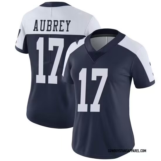 Women's Dallas Cowboys #17 Brandon Aubrey Limited Navy Vapor Untouchable Jersey (2) Women's Dallas Cowboys #17 Brandon Aubrey Limited Navy Vapor Untouchable Jersey (2)