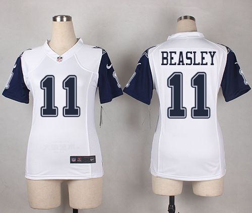 Women's  Nike Cowboys #11 Cole Beasley White Stitched NFL Elite Rush Jersey
