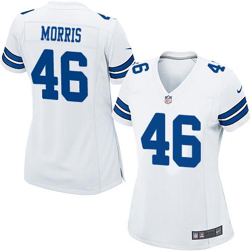 Women's  Nike Cowboys #46 Alfred Morris White Stitched NFL Elite Jersey