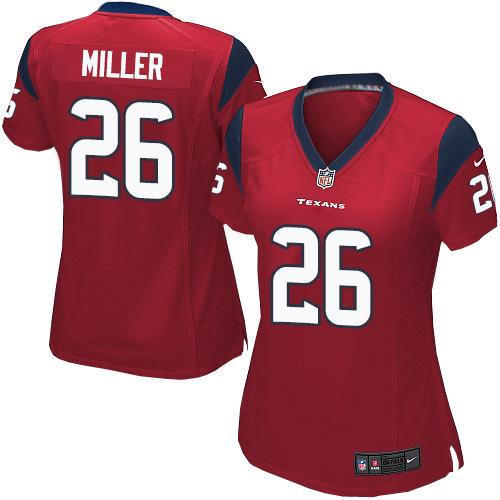 Women's  Nike Texans #26 Lamar Miller Red Alternate Stitched NFL Elite Jersey