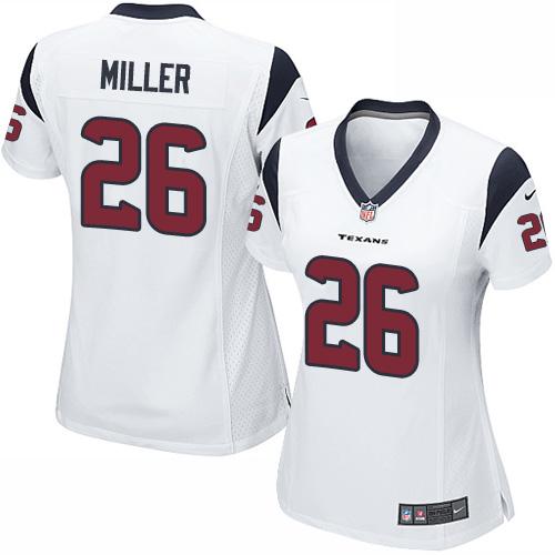 Women's  Nike Texans #26 Lamar Miller White Stitched NFL Elite Jersey