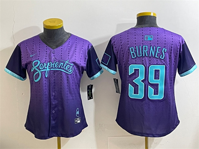 Women's Arizona Diamondbacks #39 Corbin Burnes Purple 2025 City Connect Limited Stitched Baseball Jersey(Run Small) Women's Arizona Diamondbacks #39 Corbin Burnes Purple 2025 City Connect Limited Stitched Baseball Jersey(Run Small)
