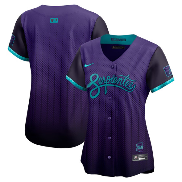 Women's Arizona Diamondbacks Blank Purple 2025 City Connect Limited Stitched Baseball Jersey(Run Small) Women's Arizona Diamondbacks Blank Purple 2025 City Connect Limited Stitched Baseball Jersey(Run Small)