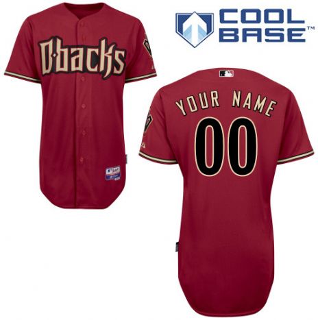 Women's Arizona Diamondbacks Red Customized Jersey Women's Arizona Diamondbacks Red Customized Jersey