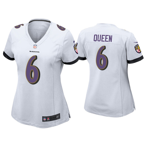 Women's Baltimore Ravens #6 Patrick Queen White Vapor Untouchable Limited Football Jersey(Run Small) Women's Baltimore Ravens #6 Patrick Queen White Vapor Untouchable Limited Football Jersey(Run Small)