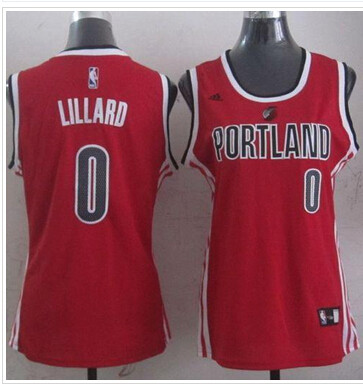 Women's Blazers #0 Damian Lillard Red Alternative Stitched NBA Jersey