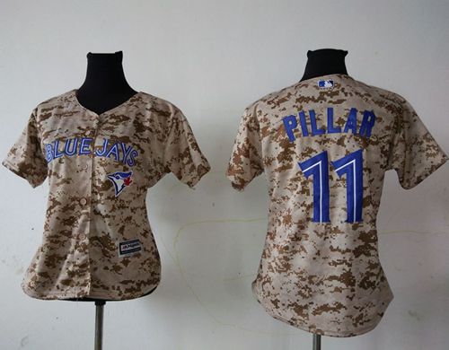 Women's Blue Jays #11 Kevin Pillar Camo Fashion Stitched MLB Jersey Women's Blue Jays #11 Kevin Pillar Camo Fashion Stitched MLB Jersey