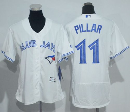 Women's Blue Jays #11 Kevin Pillar White Flexbase Authentic Stitched MLB Jersey