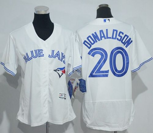 Women's Blue Jays #20 Josh Donaldson White Flexbase Authentic Stitched MLB Jersey Women's Blue Jays #20 Josh Donaldson White Flexbase Authentic Stitched MLB Jersey