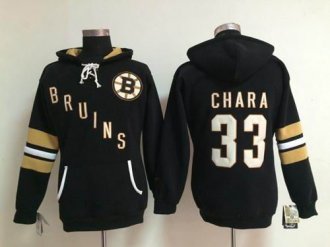 Women's Boston Bruins #33 Zdeno Chara Black Old Time Heidi NHL Hoodie
