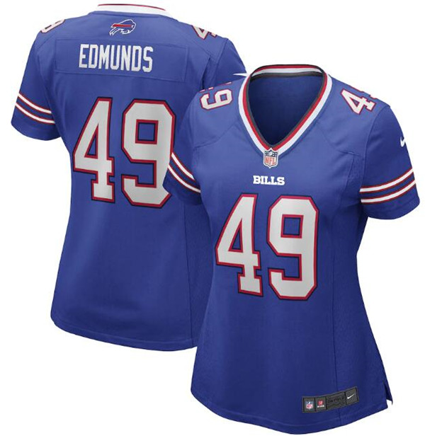 Women's Buffalo Bills #49 Tremaine Edmunds Blue Vapor Untouchable Limited Stitched Football Jersey Women's Buffalo Bills #49 Tremaine Edmunds Blue Vapor Untouchable Limited Stitched Football Jersey