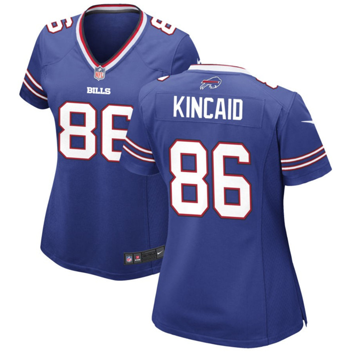 Women's Buffalo Bills #86 Dalton Kincaid Blue 2023 Draft Stitched Game Jersey(Run Small) Women's Buffalo Bills #86 Dalton Kincaid Blue 2023 Draft Stitched Game Jersey(Run Small)