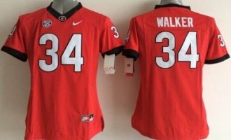 Women's Bulldogs #34 Herschel Walker Red Stitched NCAA Jersey Women's Bulldogs #34 Herschel Walker Red Stitched NCAA Jersey