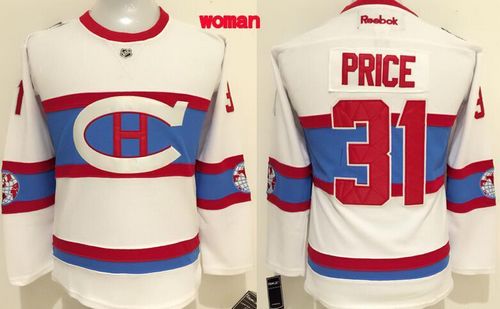 Women's Canadiens #31 Carey Price White 2016 Winter Classic Stitched NHL Jersey