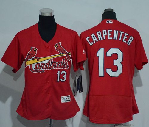 Women's Cardinals #13 Matt Carpenter Red Flexbase Authentic Stitched MLB Jersey Women's Cardinals #13 Matt Carpenter Red Flexbase Authentic Stitched MLB Jersey