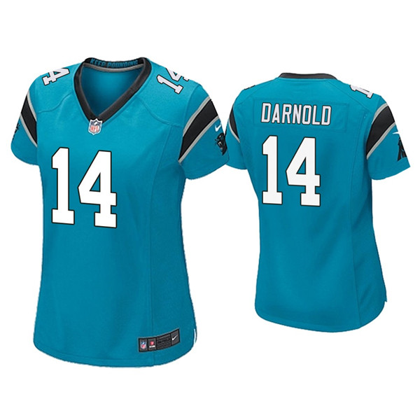 Women's Carolina Panthers #14 Sam Darnold Blue Vapor Untouchable Limited Stitched NFL Jersey(Run Small) Women's Carolina Panthers #14 Sam Darnold Blue Vapor Untouchable Limited Stitched NFL Jersey(Run Small)
