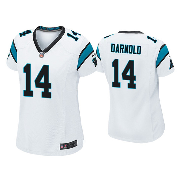 Women's Carolina Panthers #14 Sam Darnold White Vapor Untouchable Limited Stitched NFL Jersey(Run Small) Women's Carolina Panthers #14 Sam Darnold White Vapor Untouchable Limited Stitched NFL Jersey(Run Small)